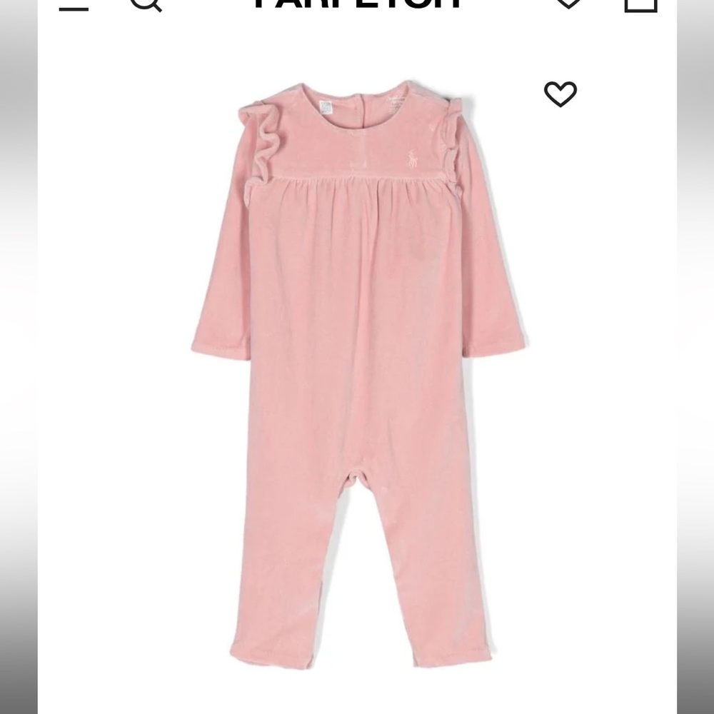 Ralph Lauren baby girl velvet romper